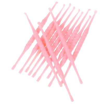 Healeved 12Pcs Plastic Wax Picker Safe Cleaner Tools for Adults Wax Easy to Carry Cleaning Spoons Random Colors