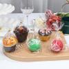 100 Pack 5"2"x6.5" Cellophane Muffin Bags with Gold Twist Ties Pro Grade Flat Bottom Design for Cupcakes, Macarons & Chocolate Treats (Fits Cookies, Strawberries) Reusable Resealable Bakery Packaging view 4