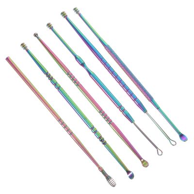 HAKIDZEL 1Set Stainless Steel Spiral Ear Picks Ergonomic Ear Cleaning Spoon Kit for Safe Wax Removal for All Ages Easy to Clean and Earpicks