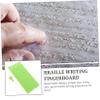 PLAFOPE 1Set Braille Writing for Blind Line Cell Portable Plastic Fingerboard with Stylus Durable and Lightweight Braille Tool for Outdoor Use and Learning view 4