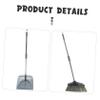 FRCOLOR Soft Bristle Broom and Dustpan Set Long Handle Household Cleaning Kit for Home and Office Lightweight and Easy to Use Dustpan Broom Combo view 2