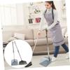 FRCOLOR Soft Bristle Broom and Dustpan Set Long Handle Household Cleaning Kit for Home and Office Lightweight and Easy to Use Dustpan Broom Combo view 4