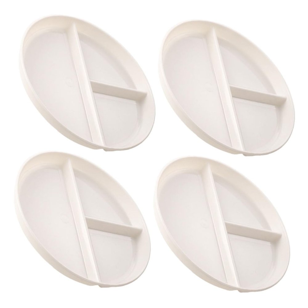 Unomor 4Pcs Divided Plate for Portion Control Reusable Food Tray for Adults Easy to Clean Diet Serving Dish for Healthy Eating and Meal Prep