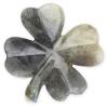Hguxmcu Natural Labradorite Four Leaf Clover - Feng Shui Lucky Crystal for Love Positivity, Polished Healing Stone Decor, Birthday Gift for Her Gift for Women Men view 1