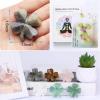 Hguxmcu Natural Labradorite Four Leaf Clover - Feng Shui Lucky Crystal for Love Positivity, Polished Healing Stone Decor, Birthday Gift for Her Gift for Women Men view 2