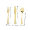 Golden Plastic Cutlery Set, 30 Piece Disposable Party Tableware view 2