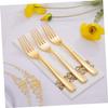 Golden Plastic Cutlery Set, 30 Piece Disposable Party Tableware view 3