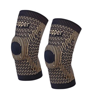 Copper Tech Plus Copper Infused 2 Pack Knee Sleeves for Pain Relief & Support Black Compression Brace for Men & Women Support for Arthritis, Injury Recovery, Sports & Joint Health -(Black/Large)
