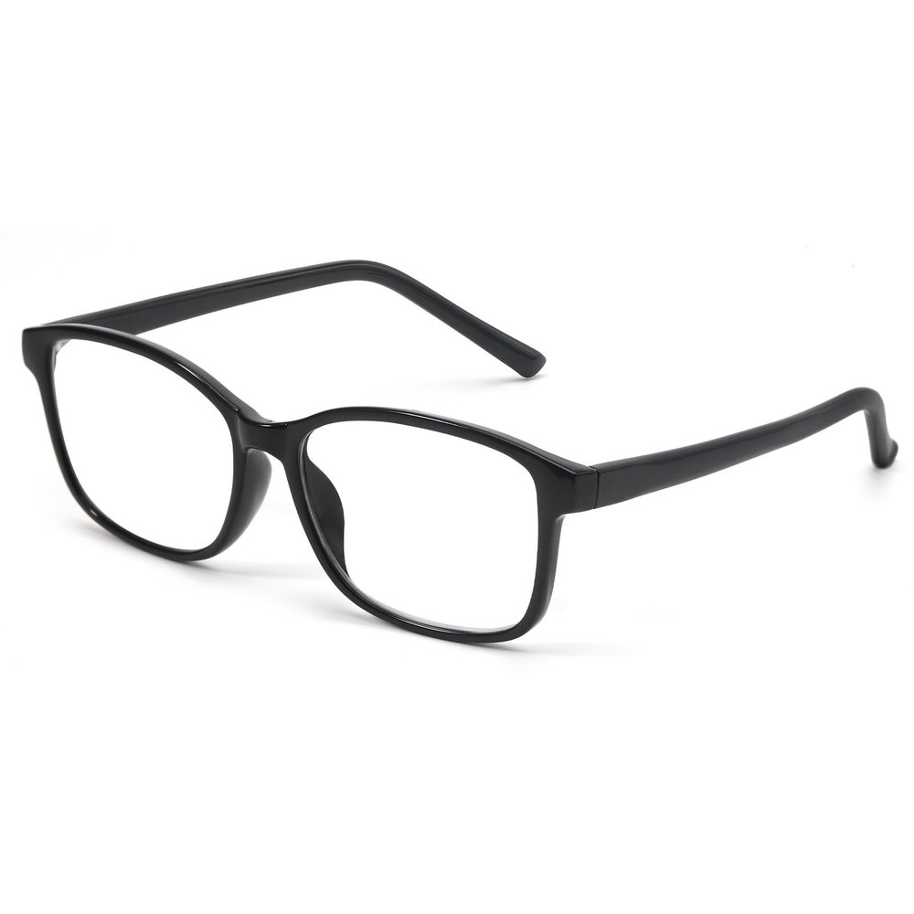 VIEWBETTER 4.0x Magnifying Reading Glasses Clear Real Glass Lenses Blue Light Blocking Scratch Resistant UV Protection