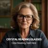 VIEWBETTER 4.0x Magnifying Reading Glasses Clear Real Glass Lenses Blue Light Blocking Scratch Resistant UV Protection view 2