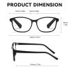 VIEWBETTER 4.0x Magnifying Reading Glasses Clear Real Glass Lenses Blue Light Blocking Scratch Resistant UV Protection view 3