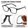 VIEWBETTER 4.0x Magnifying Reading Glasses Clear Real Glass Lenses Blue Light Blocking Scratch Resistant UV Protection view 4