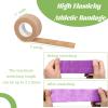 (12-Colors) 1 x 5 Yards | Self Adhesive Bandage Wrap, Athletic Elastic Cohesive Bandage Finger Tape for Wrist and Ankle Sprains & Swelling, Bandage Wrap for Sports view 2