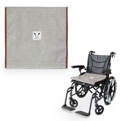 WASHINBED One Direction Wheelchair Seat Cushion 17x17 Non Slip Fall Prevention Pad for Elderly, One Way Transfer Support Cushion for Wheelchairs, Chairs & Beds (Gray, Without Handle)