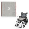 WASHINBED One Direction Wheelchair Seat Cushion 17x17 Non Slip Fall Prevention Pad for Elderly, One Way Transfer Support Cushion for Wheelchairs, Chairs & Beds (Gray, Without Handle) view 1