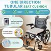 WASHINBED One Direction Wheelchair Seat Cushion 17x17 Non Slip Fall Prevention Pad for Elderly, One Way Transfer Support Cushion for Wheelchairs, Chairs & Beds (Gray, Without Handle) view 4