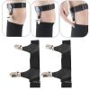 Dam Skerisi 2 Pcs Adjustable Sock Garters with Stainless Steel Double Duckbill Clips, Non Slip Elastic Sock Suspenders for Securely Holding Thigh High Socks, Leg Warmers and Boot Socks view 4