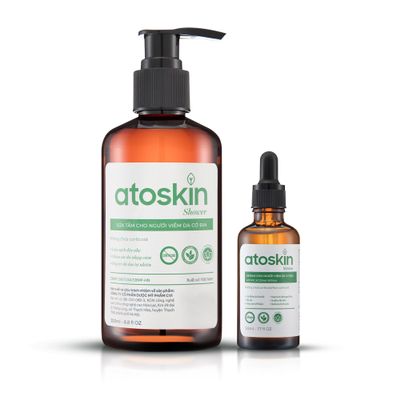 Atoskin Shower & Atoskin Serum - for Eczema, Psoriasis - Daily Body & Skin Care Duo with Botanical Extracts Helps Improve Dry, Flaky, Itchy Skin