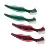 FOMIYES 4Pcs Denture Brush Dual Head Hard Bristle Toothbrush for False Care Slip Ergonomic Handle Portable Design for Elderly Travel Friendly Oral view 1
