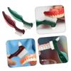 FOMIYES 4Pcs Denture Brush Dual Head Hard Bristle Toothbrush for False Care Slip Ergonomic Handle Portable Design for Elderly Travel Friendly Oral view 3