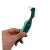 CALLARON 4Pcs Denture Cleaning Brush Dual Head Toothbrush with Hard Bristles Ergonomic Slip Handle for Seniors Portable Retainer Cleaner for Oral Freshness view 4