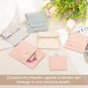 PATIKIL 6pcs 8x8cm Microfiber Jewelry Pouches for Necklaces Earrings,Gray view 4