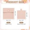 PATIKIL 6pcs 8x8cm Microfiber Jewelry Pouches Snap Button,Pink view 2
