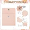 PATIKIL 6pcs 8x8cm Microfiber Jewelry Pouches Snap Button,Pink view 3