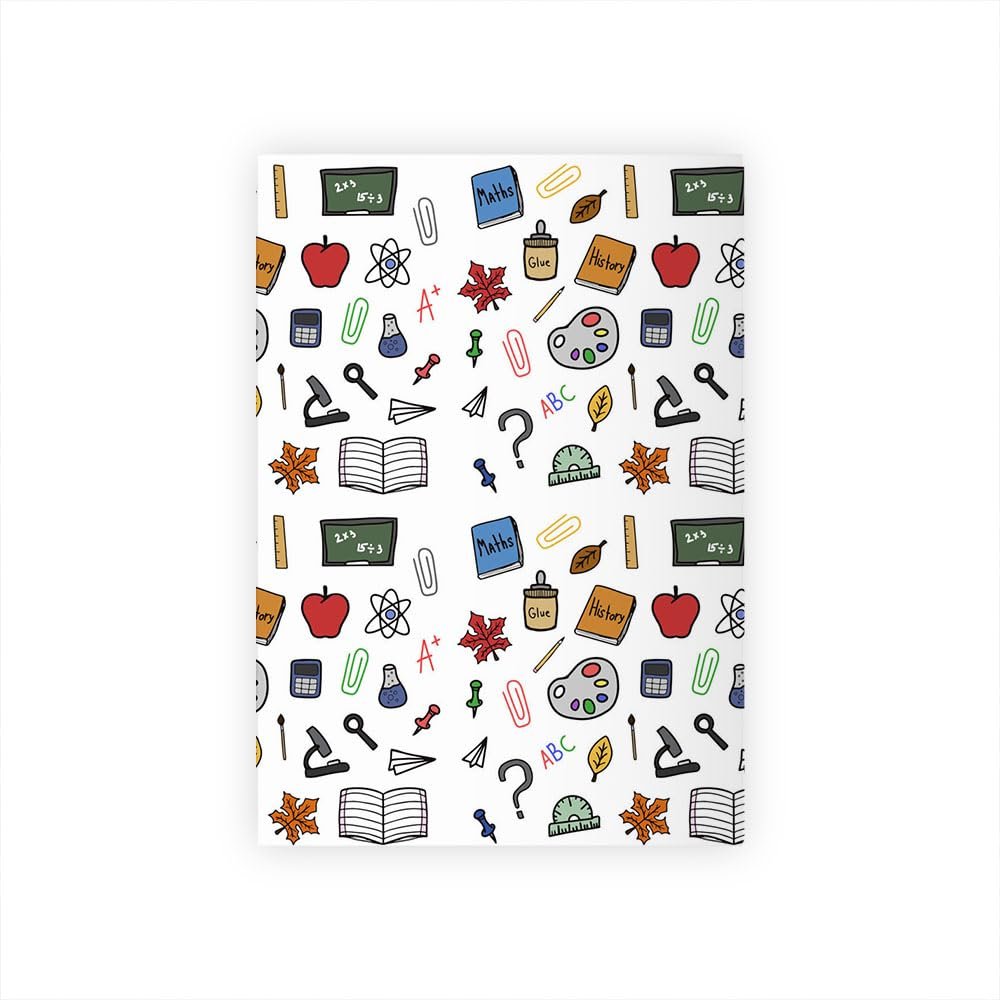 Teachers Desk Theme Wrapping Paper, Christmas Gift Wrap, Holiday Wrapping Paper, Birthday Gift Wrap