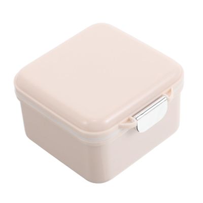 PartyKindom Portable Denture Bath Case with Mirror Travel Storage Holder for False and Braces Compact Design for Easy Organization Washable and Multifunctional Organizer