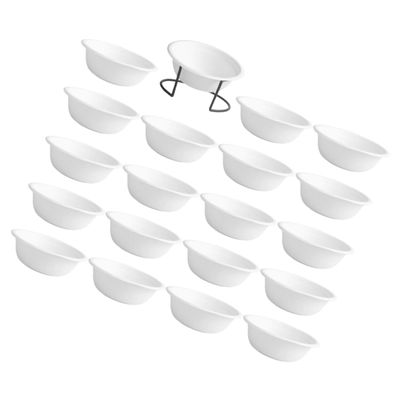 DECHOUS 1Set Disposable Pet Bowls Cat and Dog Feeding Dishes with Stand Bowls for Pets Convenient Easy for Indoor Use