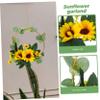 Cabilock 1Pc Artificial Sunflower Garland Wreath Iron Art Wall Hanging Decoration for Home Wedding and Festive Sunflower Floral Design for Wall and Door view 4