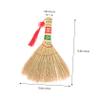 Didiseaon Handmade Handle Broom for Indoor Cleaning Straw Material Dust Brush for Home Office and Kitchen Use Lightweight and Portable Desktop Sweeper view 3