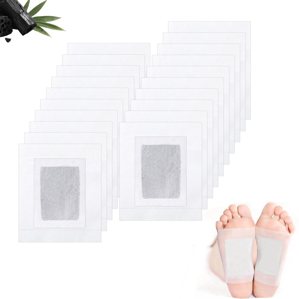20PCS Foot Pads, Natural Ginger Foot Pads Patch with Bamboo Vinegar, Adhesive Sheets