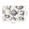 Front Door Mat Indoor Outdoor Welcome Mat, Hand Drawn Teapots and Cups Doormat Easy Clean Entryway Mats Stain and Fade Resistant Entry Rug Absorbent Flannel Bath Mats 16 x 24 Inch view 4