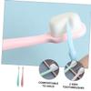 NIYANGLE 2Pcs Toothbrush Soft Bristle Toothbrush for Oral Care Durable Material Colors view 3