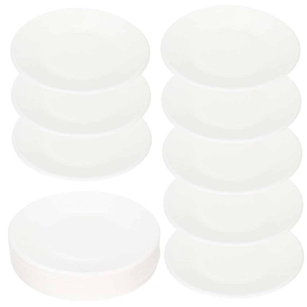 Beavorty 50Pcs Paper Plates Disposable Dinnerware for Parties DIY Crafts and Festive Occasions Sturdy Biodegradable Tableware for Christmas Birthdays and More