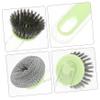 Cabilock 1Set Long Handle Kitchen Scrub Brush with Replacement Heads Multipurpose Dish Cleaning Brush for Pots Pans Sinks and Countertops and Scrubbing view 2