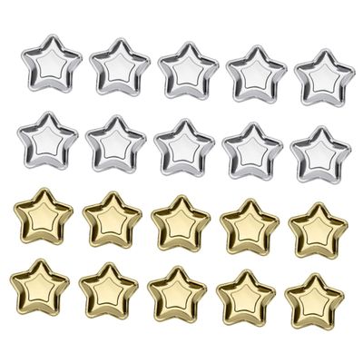 PartyKindom 20Pcs Star Shaped Party Paper Plates Disposable Dishes for Birthday Wedding and Family Gatherings for Cakes Salads and Pastries