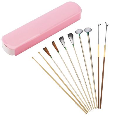 ZJchao Ear Massage Set Stainless Steel Earwax Remover Luminous Pick for Home Travel Use 10pcs (4)