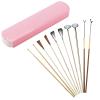 ZJchao Ear Massage Set Stainless Steel Earwax Remover Luminous Pick for Home Travel Use 10pcs (4) view 1