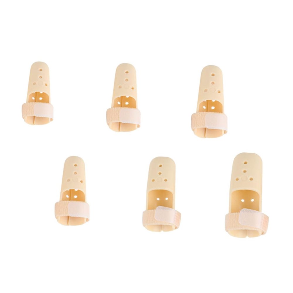 Beaupretty 6pcs Finger Splint Stabilizer Brace for Thumb Finger Support Cover Mallet Treatment Pe Material Arthritis Sprains Strains Fractures