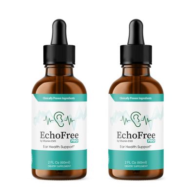 (2 Pack) Echo Free Tinnitus Drops, Official EchoFree Natural Support Liquid, EchoFree Pro Ear Health Support Supplement, Echofree for Ringing Ears Advanced Formula Reviews, 2 Month Supply 60 Servings