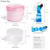 Mckkor Leak Proof Travel Denture Bath Case for Full Dentures, Denture Cups for Soaking Dentures, Denture Container Cups with Brush for Dentures, Aligner, Retainers, Mouth Guard (Pink) view 4