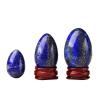 ZIIVIEVS 1pcs Amethyst Egg Crystal Quartz Reiki Ornament Natural Stone Quartz Home Decorative Energy Ore Mineral Ornaments(Lapis Lazuli,25x40mm) view 1