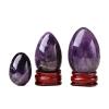 ZIIVIEVS 1pcs Amethyst Egg Crystal Quartz Reiki Ornament Natural Stone Quartz Home Decorative Energy Ore Mineral Ornaments(Lapis Lazuli,25x40mm) view 2