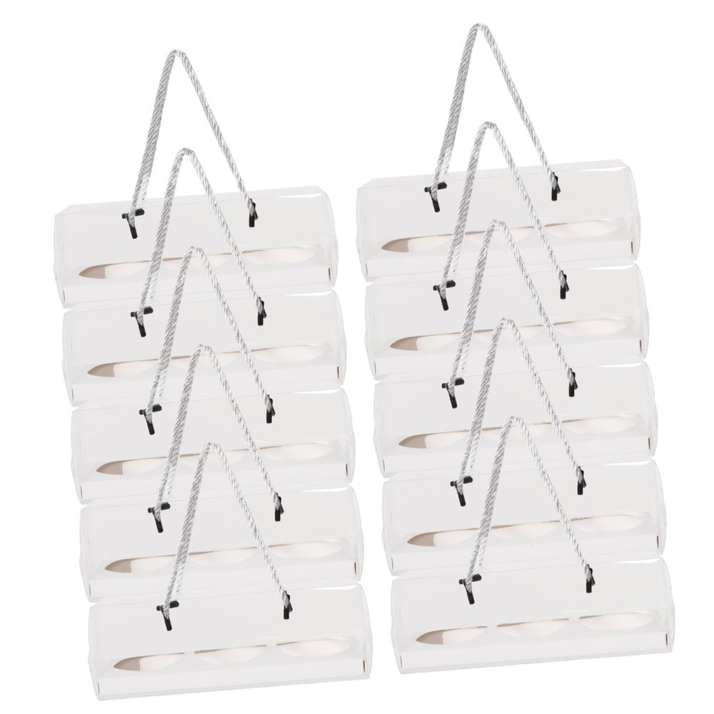 ABOOFAN 10Pcs Portable Dessert Wrapping Boxes with Handle Pet Cake Containers for Cookies and Pastries for Bakery Kitchen and Party Use