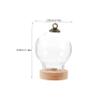 Amosfun 3Pcs Mini Glass Dome with Base for Displaying Eternal Flowers Elegant Cloche Jar for DIY Micro Landscapes Centerpiece for Home Decor and view 2