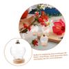 Amosfun 3Pcs Mini Glass Dome with Base for Displaying Eternal Flowers Elegant Cloche Jar for DIY Micro Landscapes Centerpiece for Home Decor and view 4