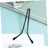 WHAMVOX 2Pairs Replacement Eyeglass Legs for Metal Frames Black Flat Convex Tooth Temples Includes Screws Screwdriver Convenient Repair for Eyeglasses view 4
